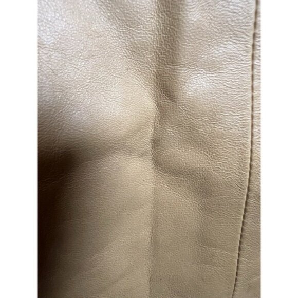 Oscar De La Renta Cognac Leather Pencil Skirt Women's Size 2 - Picture 9 of 11